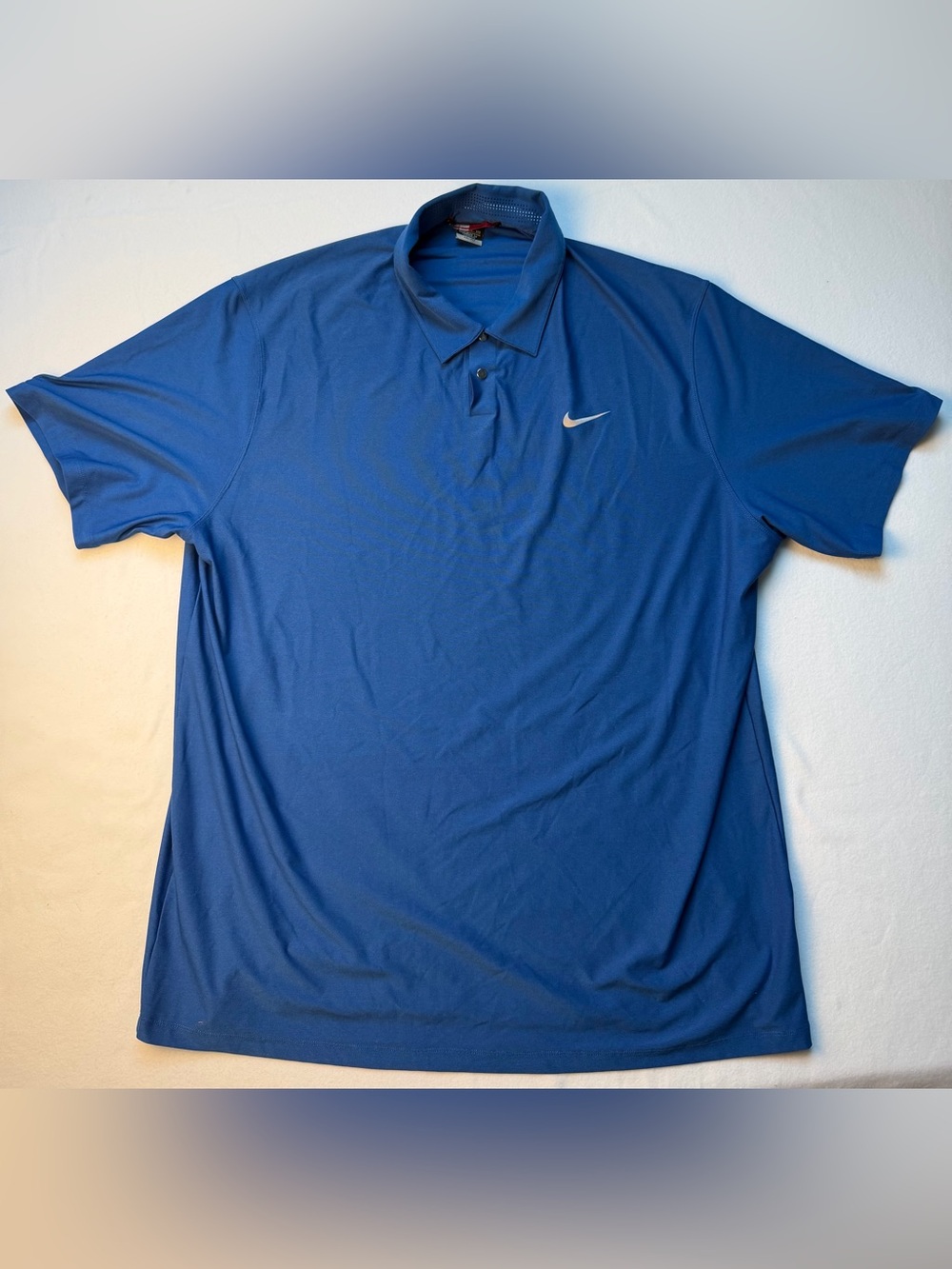 Nike Tiger Woods collection Men's Blue Dri-FIT Polo Shirt